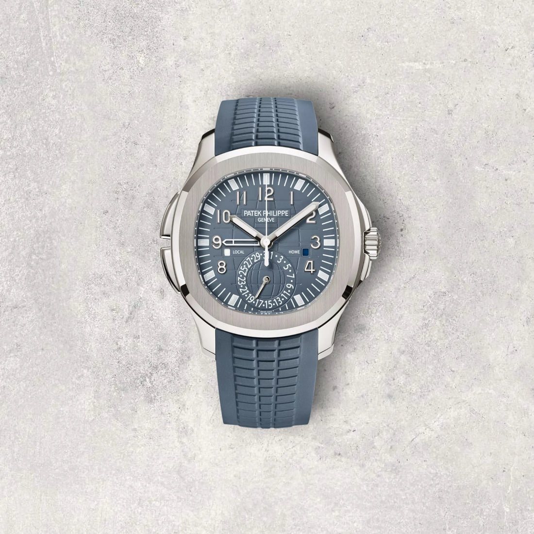 Patek Philippe Aquanaut 5164G-001 Travel Time White Gold Blue Dial