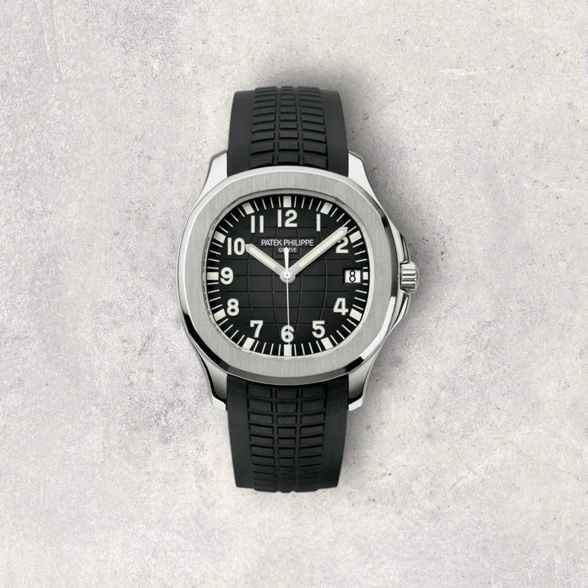 Patek Philippe Aquanaut 5167A-001 in stainless steel with black dial, a current-production alternative to the discontinued Nautilus