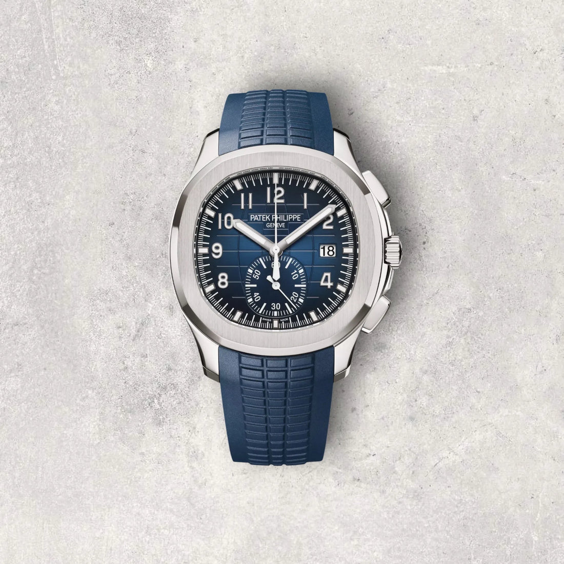 Patek Philippe Aquanaut 5968G-001 Chronograph Blue Dial White Gold