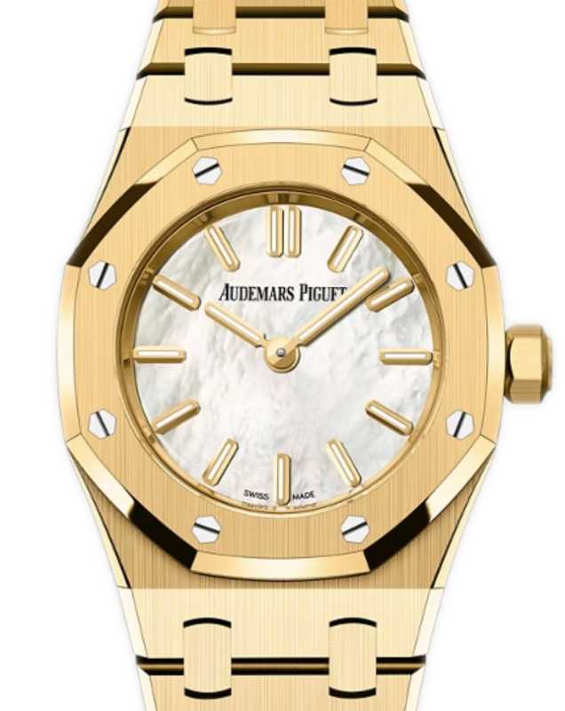 Audemars Piguet Royal Oak Mini Quartz Yellow Gold Mother of Pearl Dial 67630BA.OO.1312BA.03-B
