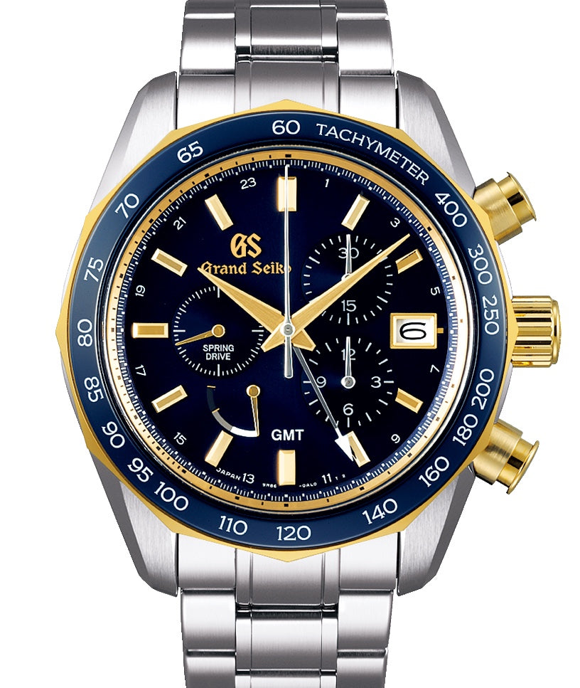 Grand Seiko Sport Spring Drive Chronograph GMT Steel 43.8mm Black Dial SBGC242 - BRAND NEW