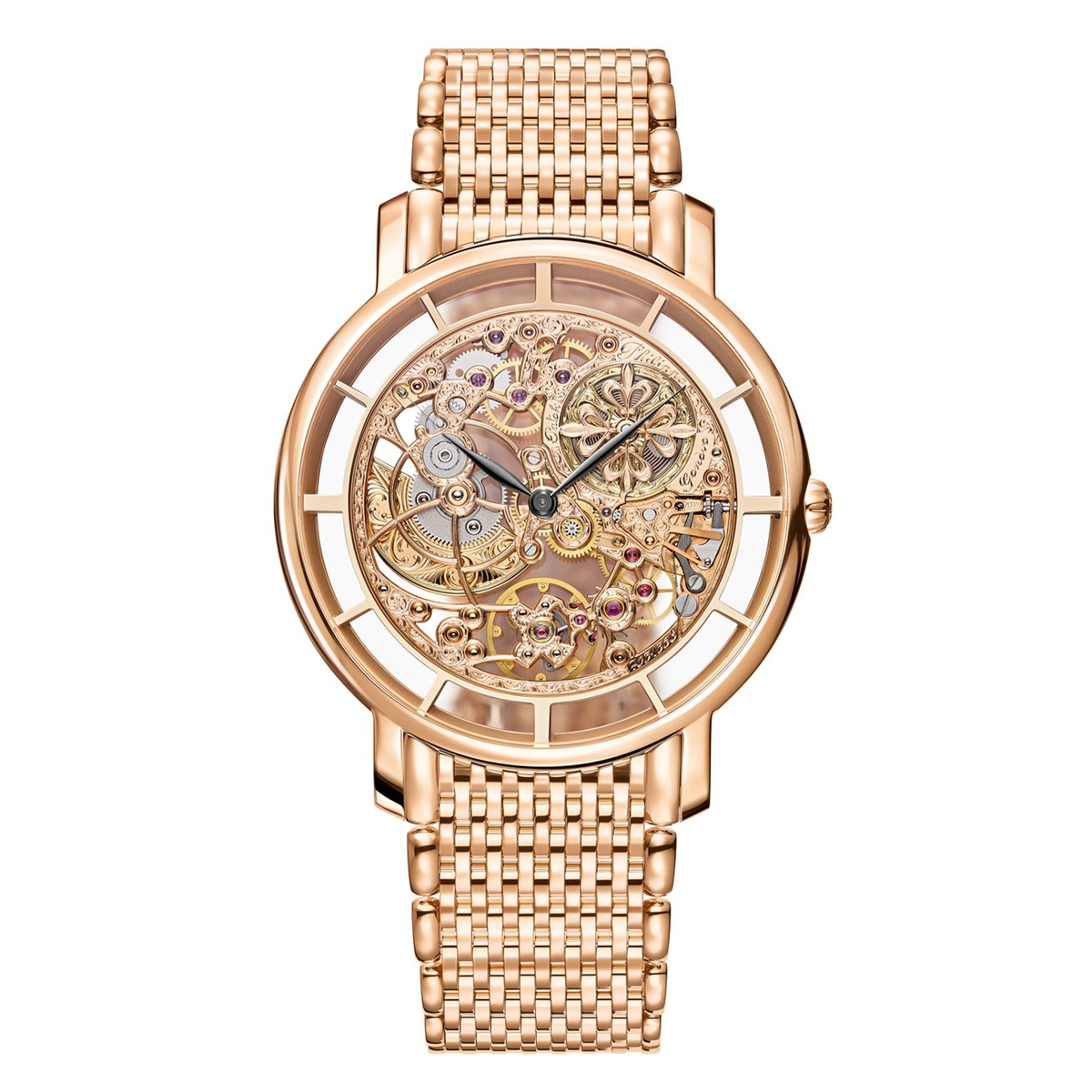 Patek Philippe 5180/1R-001 skeleton in rose gold with the hand-engraved calibre 240 SQU