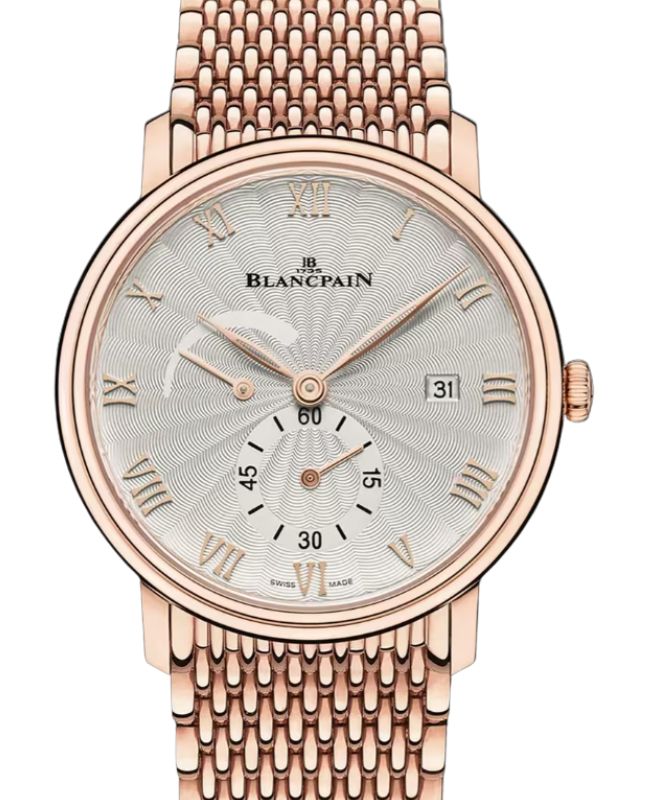Blancpain Villeret Ultraplate Red Gold 40mm Opaline Dial Mille Mailles Strap 6606A 3642 MMB - BRAND NEW