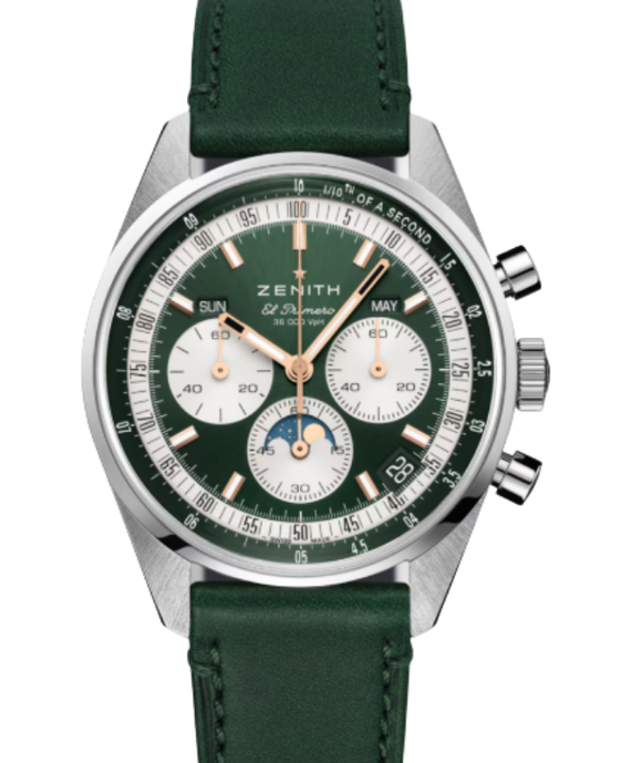 Zenith Chronomaster Original Steel 38mm Olive Green Dial 03.3400.3610/40.C912 - BRAND NEW