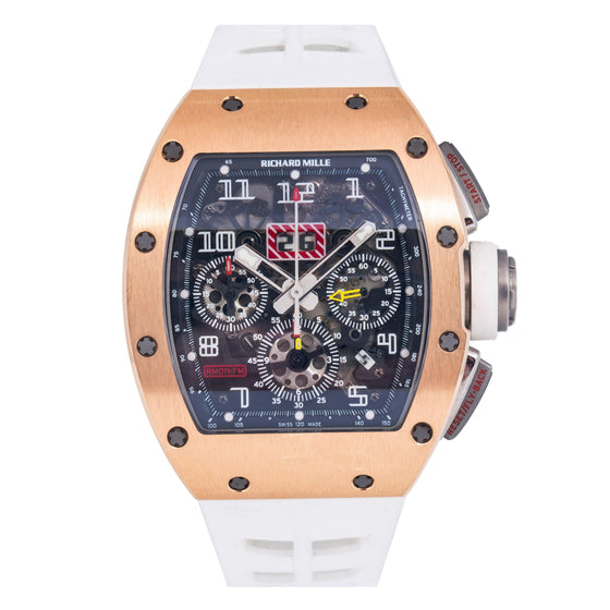 Richard Mille Automatic Flyback Chronograph Felipe Massa Rose Gold Ivory RM 011
