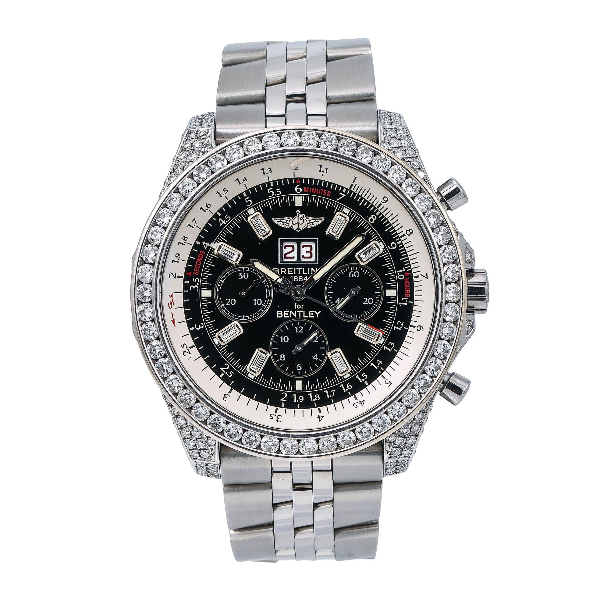 Breitling Bentley 6.75 A44362 Men's 48mm Black Stainless Steel