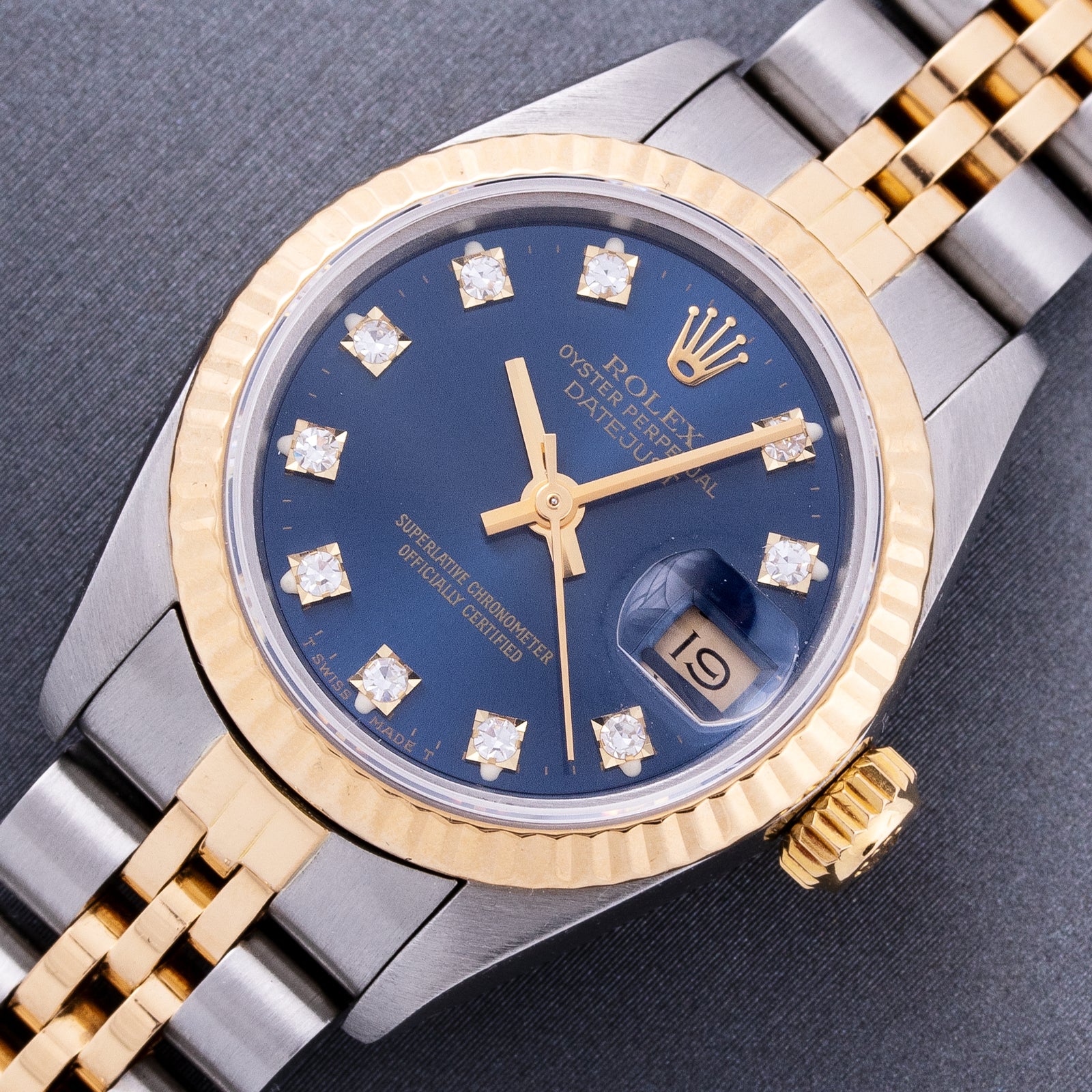 Rolex Lady-Datejust 26 26 mm 179173-BLUDO Steel/Yellow Gold Blue