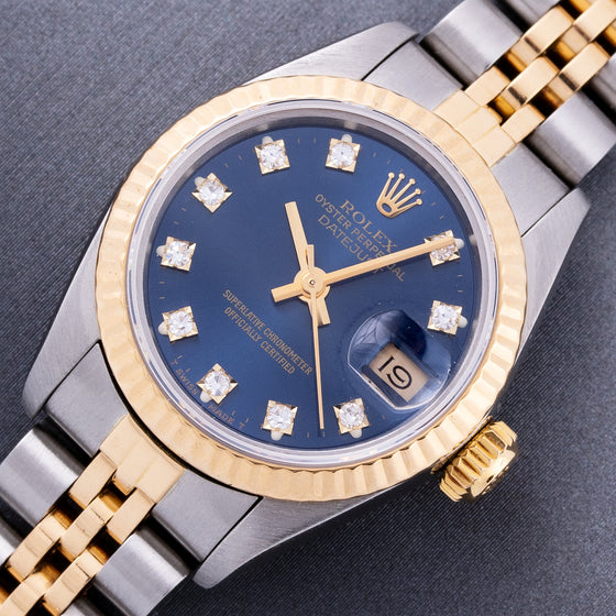 Rolex Lady-Datejust 26 26 mm 179173-BLUDO Steel/Yellow Gold Blue
