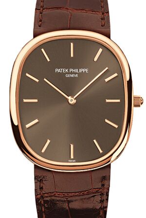 Patek Philippe Golden Ellipse 40 mm 3738/100R-001 bnib Rose Gold Brown