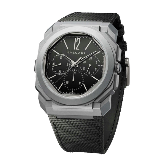 Bvlgari Octo Finissimo Chronograph GMT Titanium Black Dial 103371