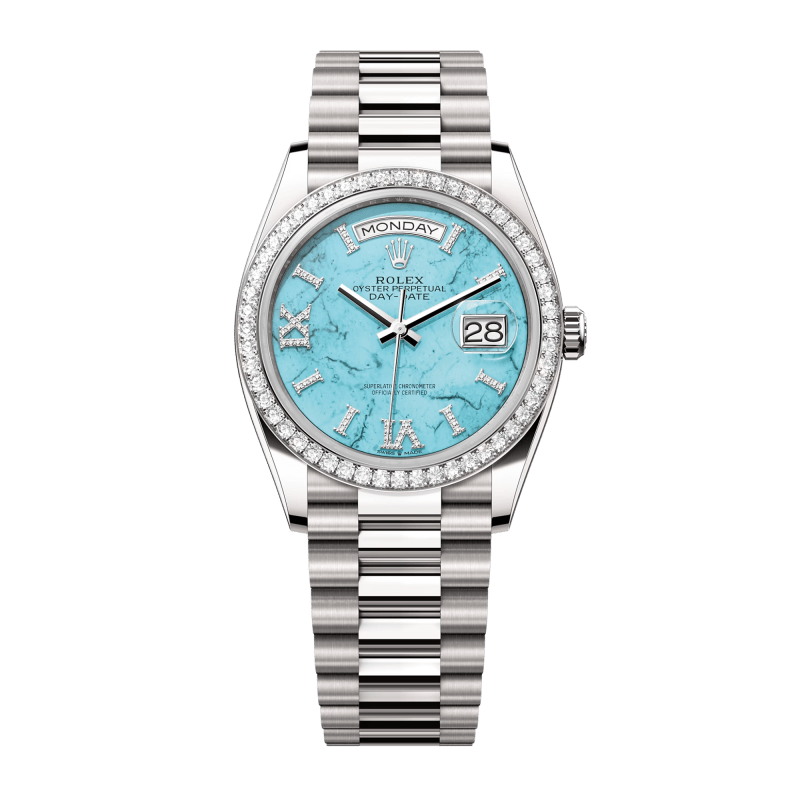 Rolex Day-Date 36 36 mm 128239IBC White Gold Ice Blue