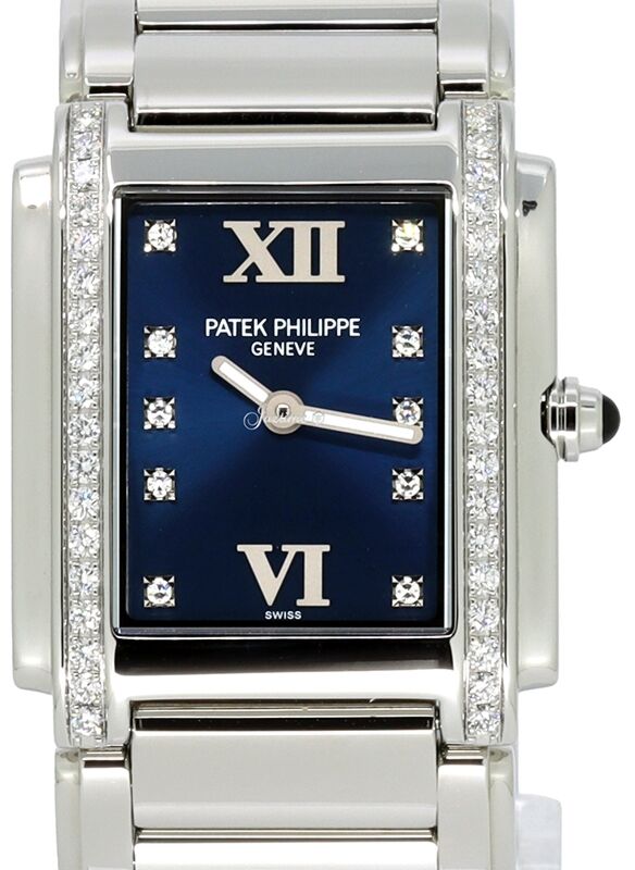 Patek Philippe Twenty~4 30 mm 4910/10A-012 Steel/Diamonds Blue