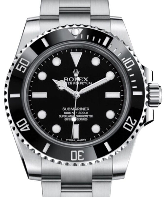 Rolex No Date Submariner 40 mm 114060 Steel Black