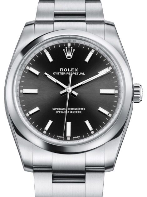 Rolex Oyster Perpetual 34 mm 114200BLK Steel Luminous