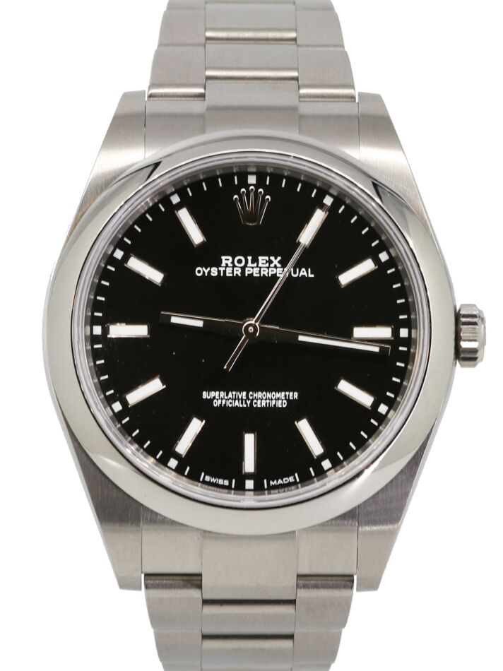 Rolex Oyster Perpetual 39 mm 114300-BLK1 Steel Luminous