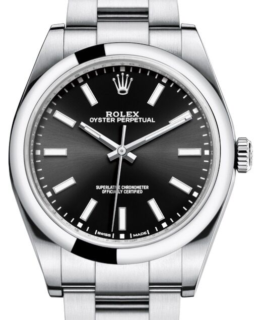 Rolex Oyster Perpetual 39 mm 114300-BLK Steel Luminous