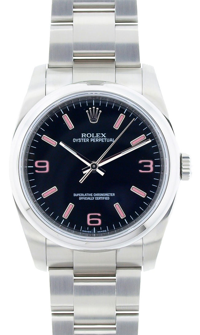 Rolex Oyster Perpetual 36 116000-BLKPADO 36mm Black Arabic Domed Stainless Steel BRAND NEW