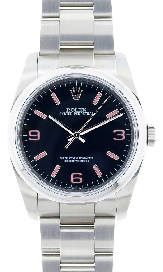 Rolex Oyster Perpetual 36 116000-BLKPADO 36mm Black Arabic Domed Stainless Steel BRAND NEW