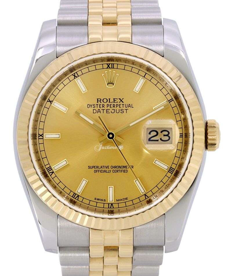 Rolex Datejust 36 36 mm 116233GLDSFJ Steel/Yellow Gold Champagne