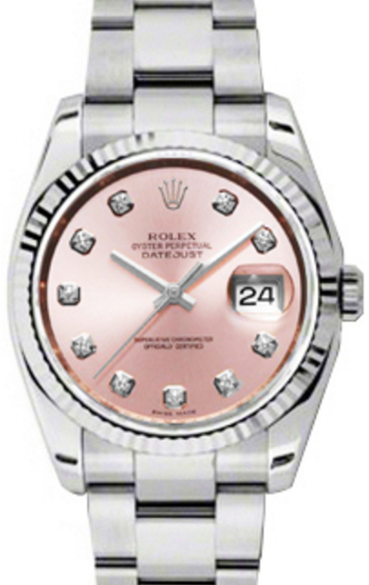 Rolex Datejust 36 36 mm 116234-PNKDFO Yellow Gold/Diamonds Pink