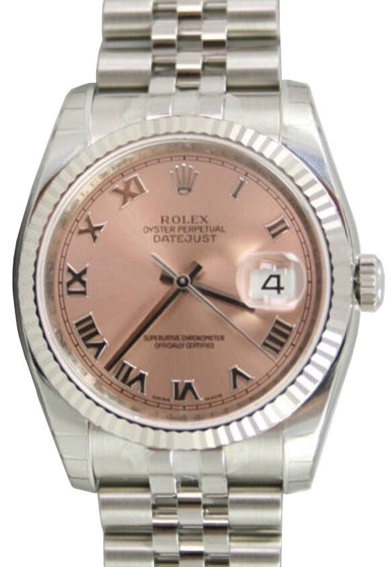 Rolex Datejust 36 36 mm 116234-PNKRFJ Yellow Gold/Diamonds Pink