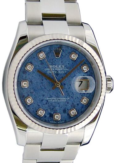 Rolex Datejust 36 36 mm 116234-SDLDFO Yellow Gold/Diamonds Blue