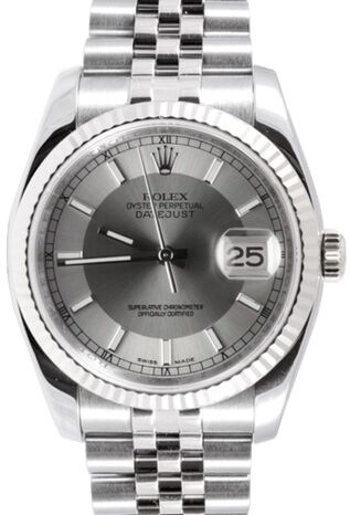 Rolex Datejust 36 36 mm 116234-STSSFJ Yellow Gold/Diamonds Silver