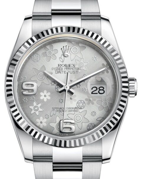 Rolex Datejust 36 36 mm 116234SFAO Yellow Gold/Diamonds Silver