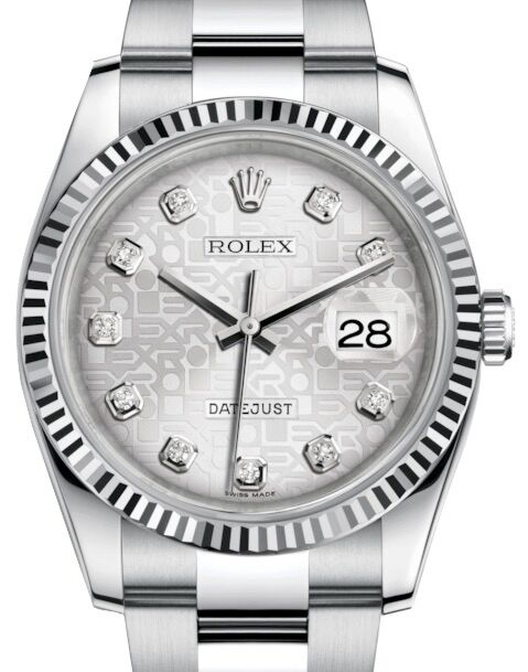 Rolex Datejust 36 36 mm 116234SJDO Yellow Gold/Diamonds Silver