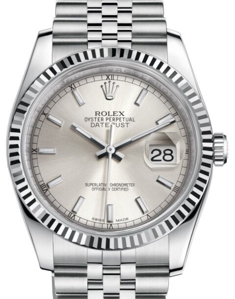 Rolex Datejust 36 36 mm 116234SSJ Yellow Gold/Diamonds Silver
