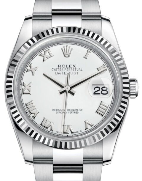 Rolex Datejust 36 36 mm 116234WRO Yellow Gold/Diamonds White