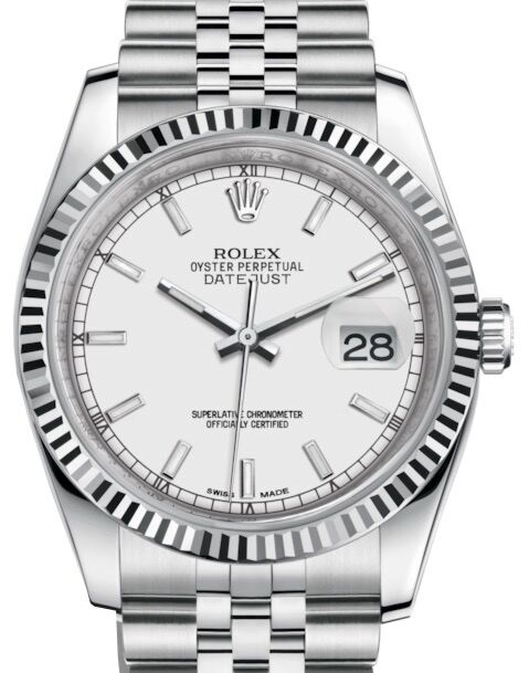 Rolex Datejust 36 36 mm 116234WSJ Yellow Gold/Diamonds White