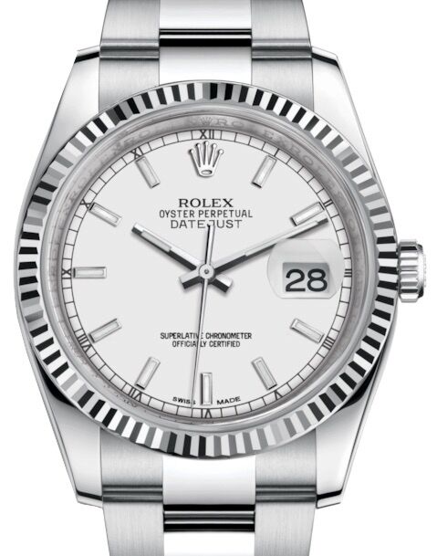 Rolex Datejust 36 mm 116234WSO Yellow Gold/Diamonds White