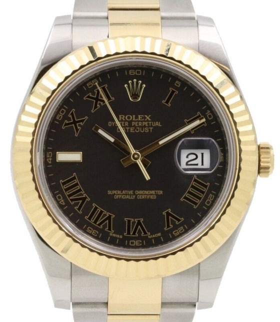 Rolex Datejust II 41 mm 116333-BLKRO-1 Steel/Yellow Gold Black