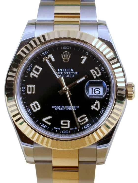 Rolex Datejust II 41 mm 116333BAO Steel/Yellow Gold Black