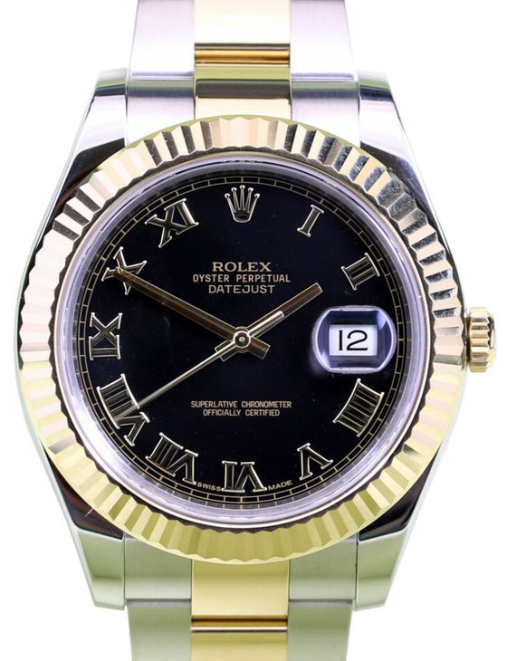 Rolex Datejust II 41 mm 116333BLKR1 Steel/Yellow Gold Black