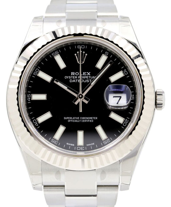 Rolex Datejust II 41 mm 116334BSO Steel/White Gold Black