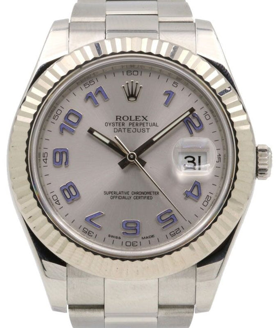 Rolex Datejust II 41 mm 116334LUME-1 Steel/White Gold Silver
