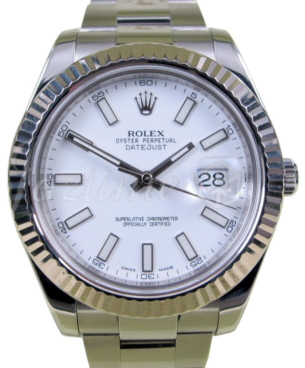 Rolex Datejust II 41 mm 116334W1 Steel/White Gold White