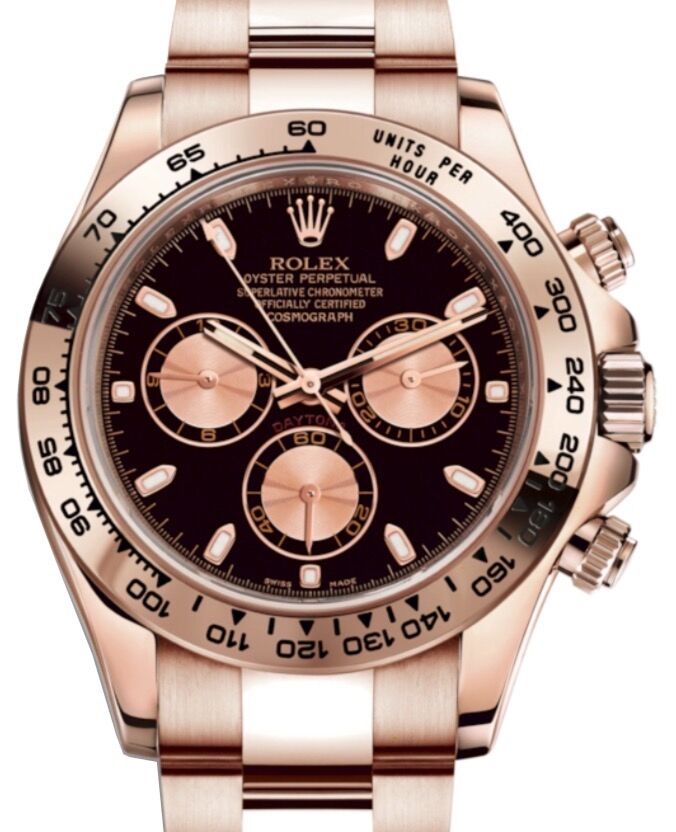 Rolex Cosmograph Daytona 40 mm 116505BLKP Rose Gold Luminous