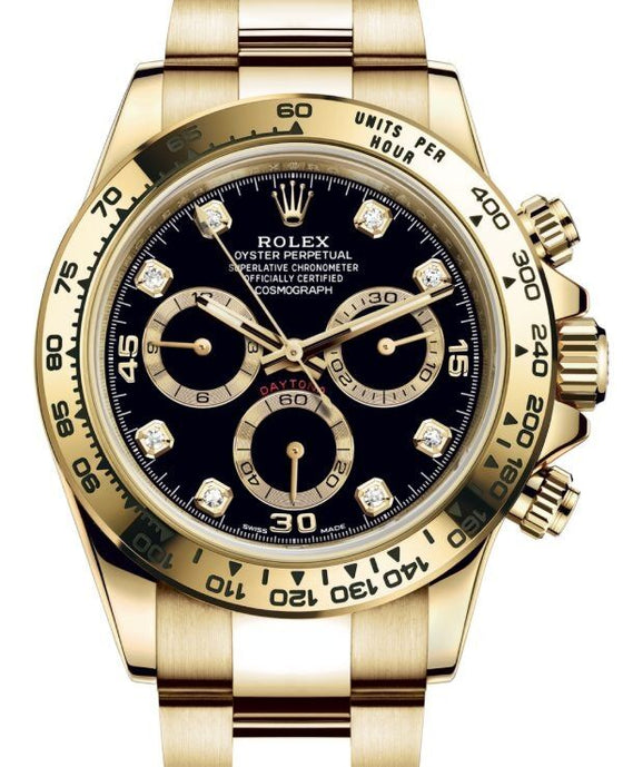 Rolex Cosmograph Daytona 40 mm 116508BLKDO Yellow Gold Luminous