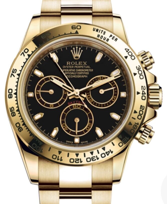 Rolex Cosmograph Daytona 40 mm 116508BLKSO Yellow Gold Luminous