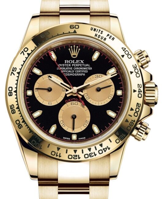 Rolex Cosmograph Daytona 40 mm 116508BLK Yellow Gold Luminous