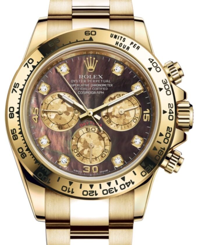 Rolex Cosmograph Daytona 40 mm 116508DMOP Yellow Gold Luminous