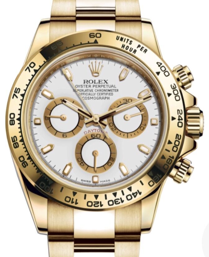 Rolex Cosmograph Daytona 40 mm 116508WHT Yellow Gold Luminous