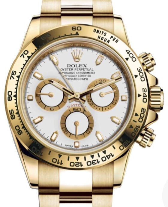 Rolex Cosmograph Daytona 40 mm 116508WHT Yellow Gold Luminous