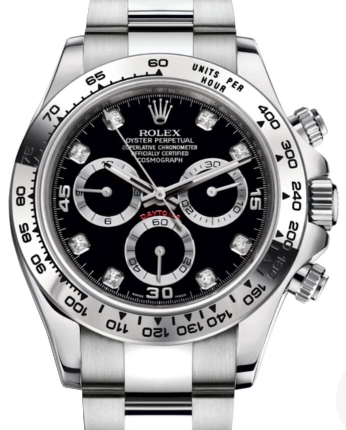 Rolex Cosmograph Daytona 40 mm 116509BLKDO White Gold Luminous