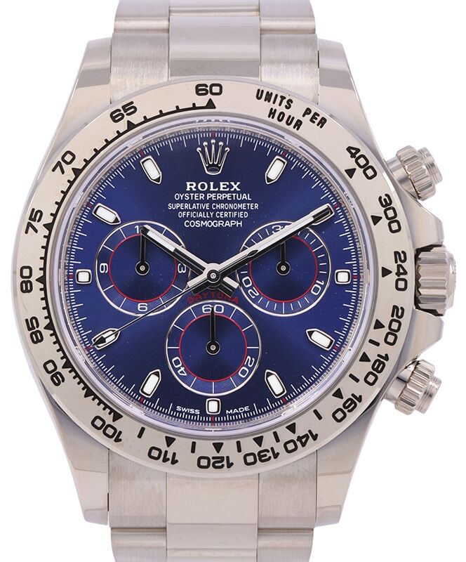 Rolex Cosmograph Daytona 40 mm 116509BLU1 White Gold Luminous