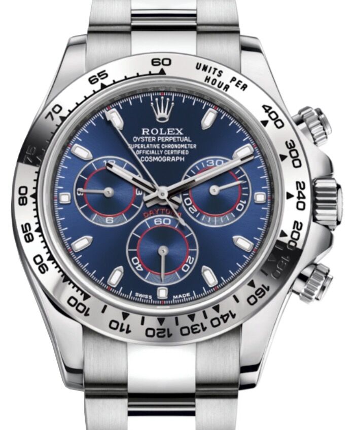 Rolex Cosmograph Daytona 40 mm 116509BLU White Gold Luminous