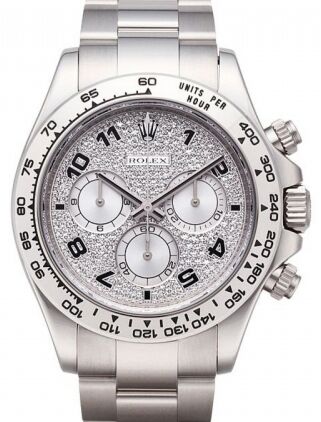 Rolex Cosmograph Daytona 40 mm 116509PAVE White Gold Luminous